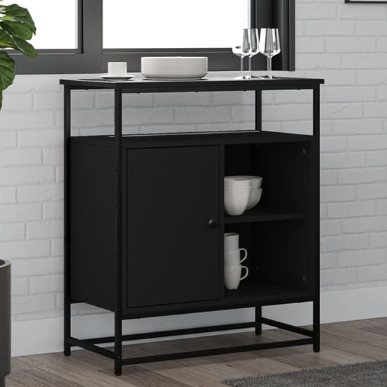 Product photograph of Ambon Wooden Sideboard With 1 Doors In Black from Furniture in Fashion