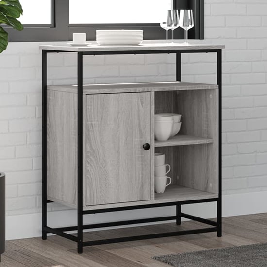 Product photograph of Ambon Wooden Sideboard With 1 Doors In Grey Sonoma Oak from Furniture in Fashion