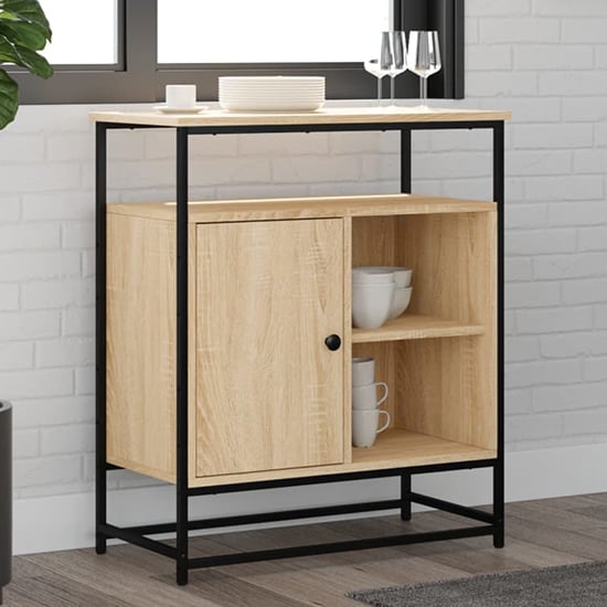 Product photograph of Ambon Wooden Sideboard With 1 Doors In Sonoma Oak from Furniture in Fashion