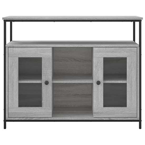 Ambon Wooden Sideboard With 2 Doors 1 Shelf In Grey Sonoma Oak