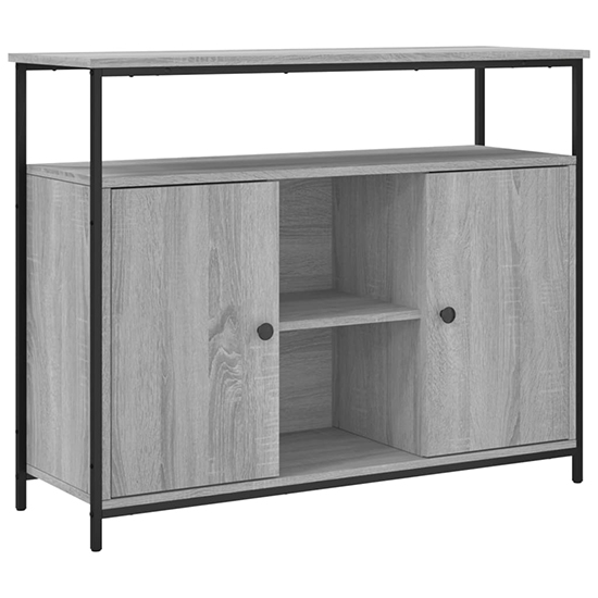 Ambon Wooden Sideboard With 2 Doors In Grey Sonoma Oak