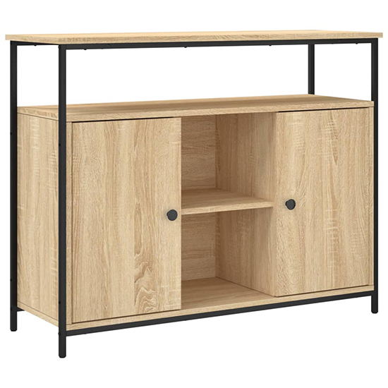 Ambon Wooden Sideboard With 2 Doors In Sonoma Oak