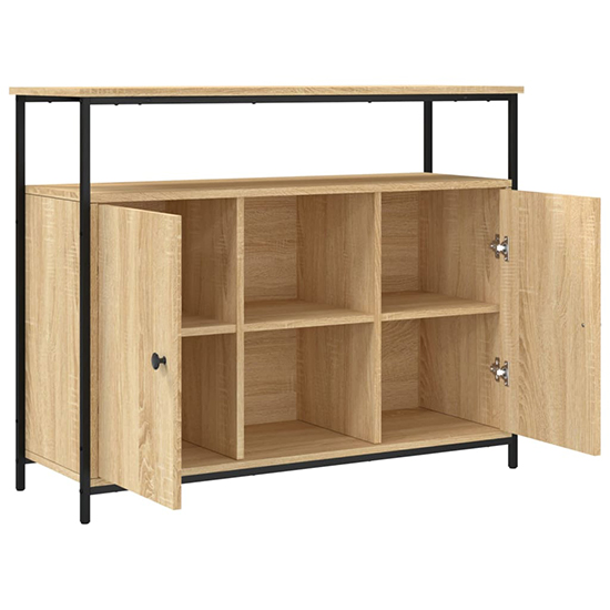 Ambon Wooden Sideboard With 2 Doors In Sonoma Oak