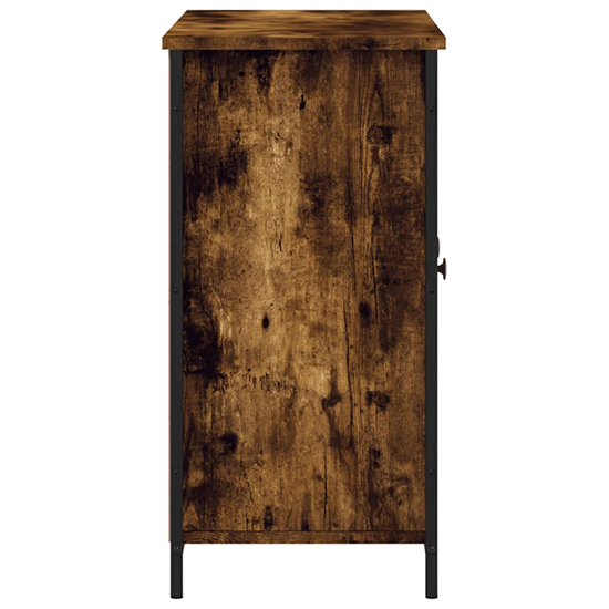 Ambon Wooden Sideboard With 3 Doors In Smoked Oak