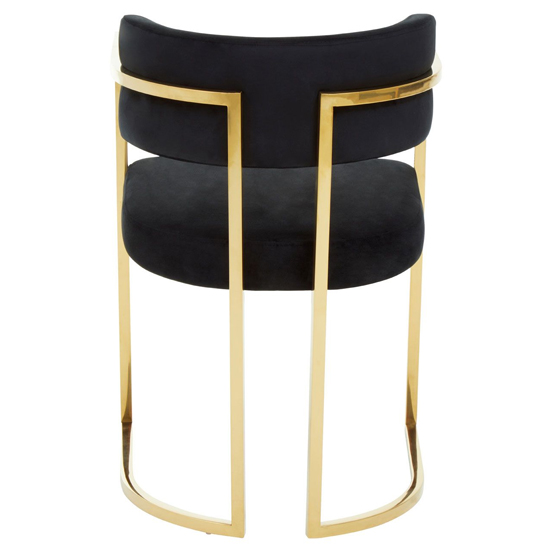 Azaltro Upholstered Velvet Dining Chair In Black_4