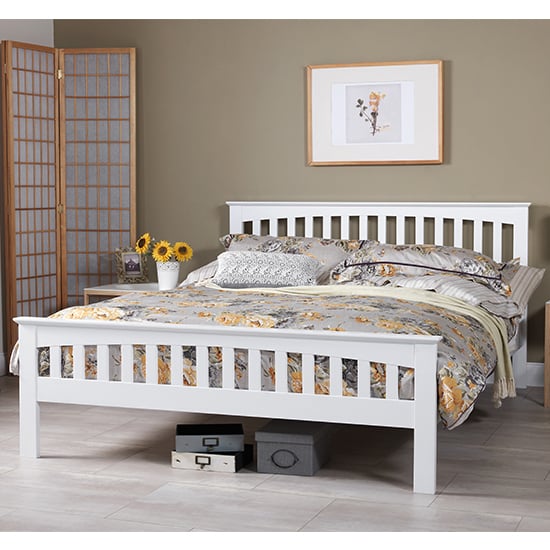Read more about Amelia hevea wooden super king size in opal white