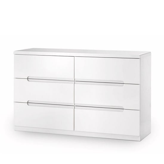 Magaly Modern Wide Chest Of Drawers In White High Gloss_1