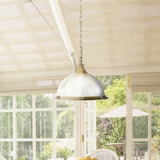 American 1 Light Ceiling Pendant Light In Antique Brass