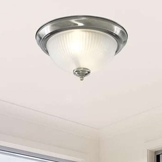 Read more about American 2 lights ceiling flush light in satin chrome