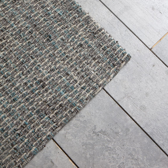 Americus Jute And Polyester Rug In Stone And Teal_2