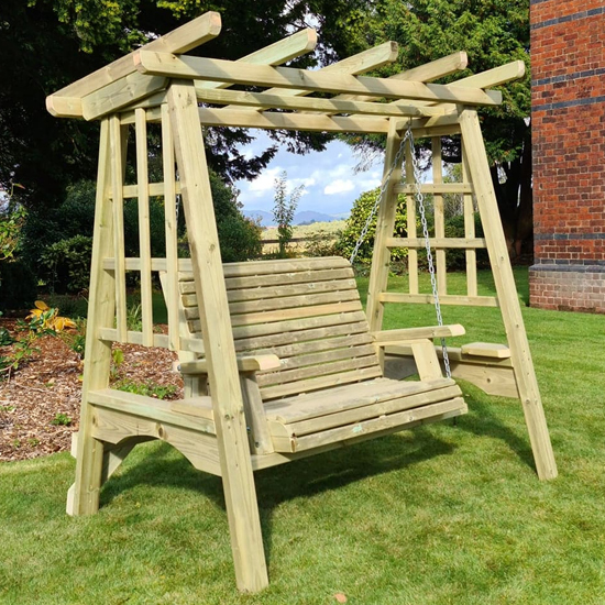 Product photograph of Amersham Wooden 2 Seater Swing from Furniture in Fashion