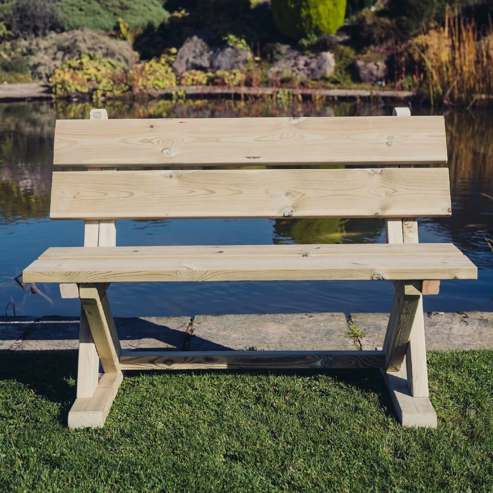 Amersham Wooden Outdoor Seating Bench In Natural
