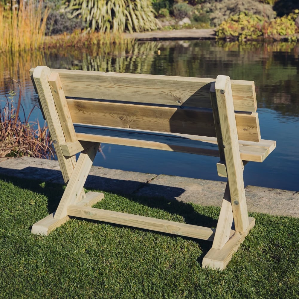 Amersham Wooden Outdoor Seating Bench In Natural