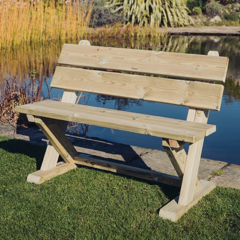 Amersham Wooden Outdoor Seating Bench In Natural