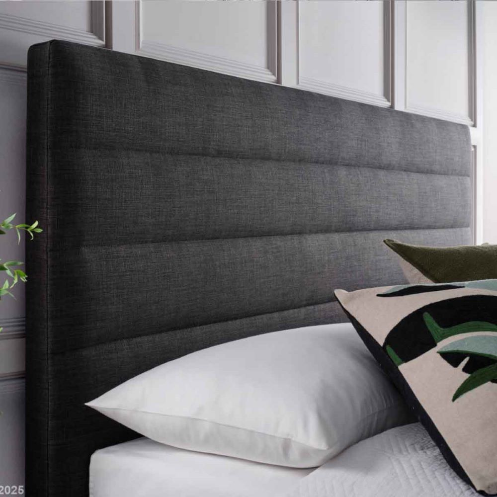 Ames Fabric Ottoman Storage Double Bed In Pendle Slate