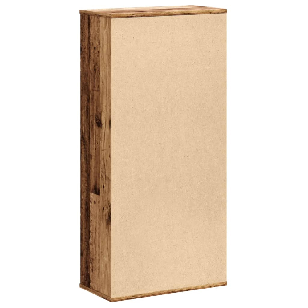 Ames Wooden Bookcase With 7 Compartment In Brown Oak
