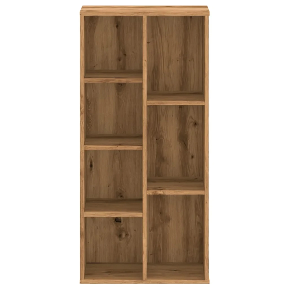Ames Wooden Bookcase With 7 Compartment In Oak