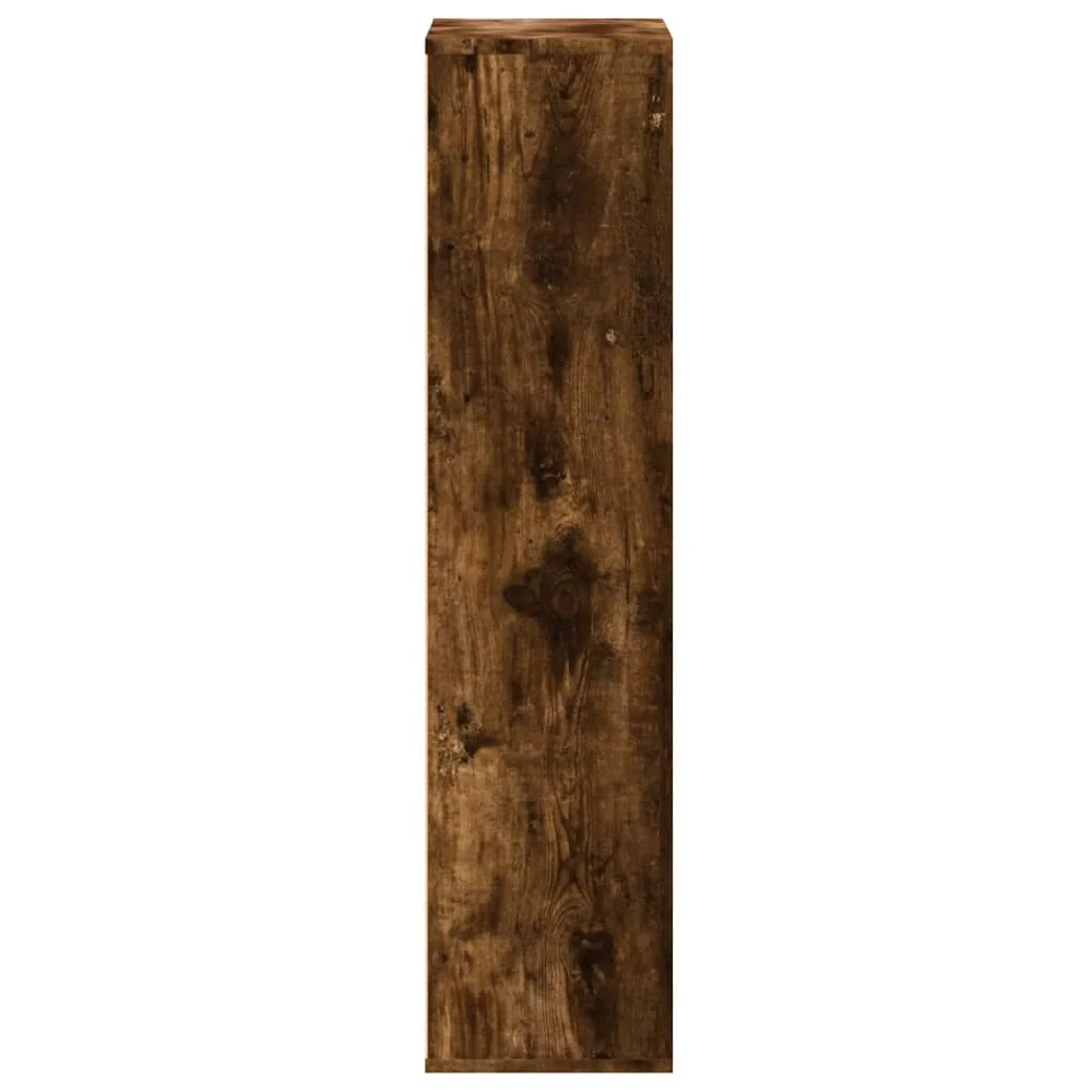 Ames Wooden Bookcase With 7 Compartment In Smoked Oak