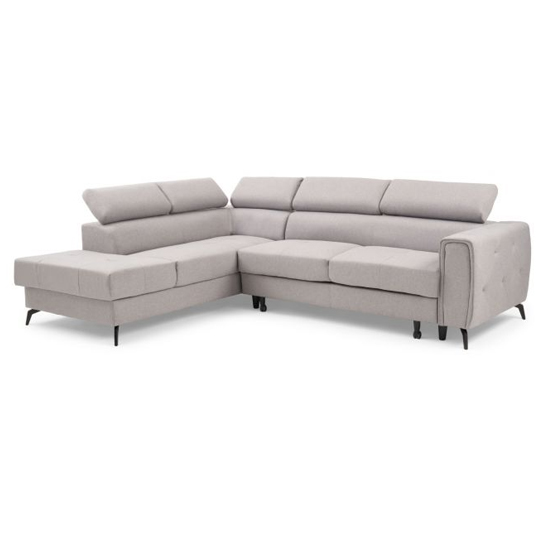 Amherst Linen Fabric Right Hand Facing Corner Sofa Bed In Grey_6