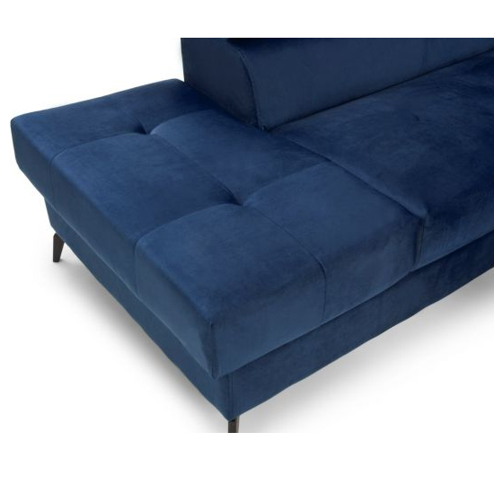 Amherst Velvet Right Hand Facing Corner Sofa Bed In Blue_7