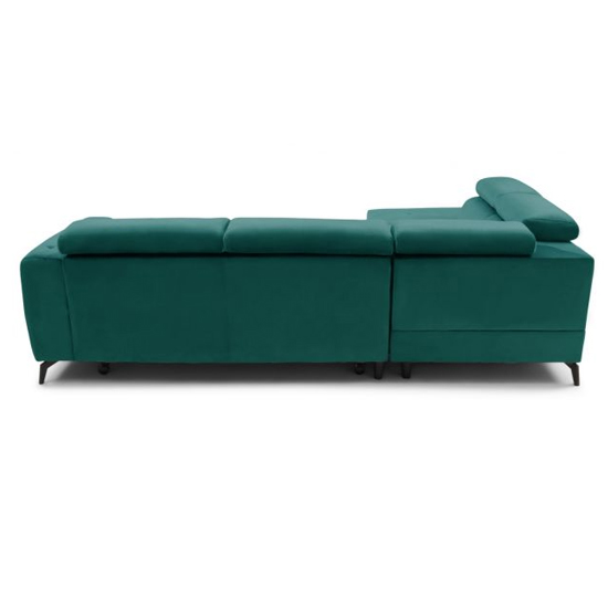 Amherst Velvet Right Hand Facing Corner Sofa Bed In Green_7