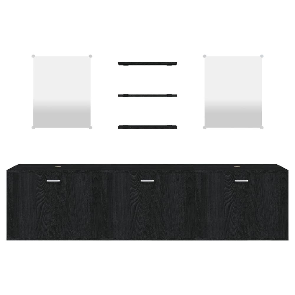 Amherst Wooden 6 Piece Bathroom Furniture Set In Black