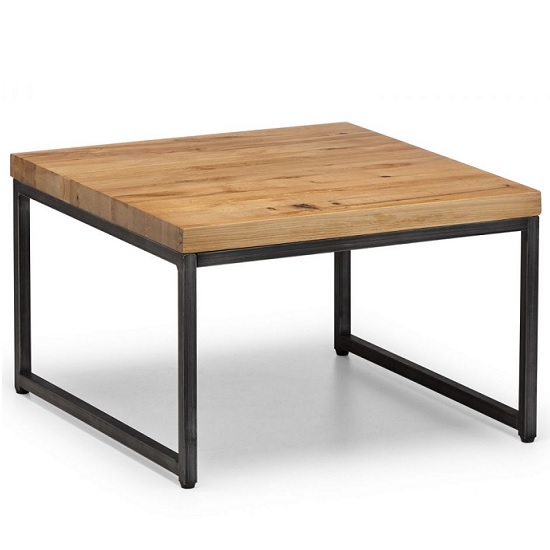 Barras Wooden Set Of Coffee Tables In Solid Oak And Metal Legs