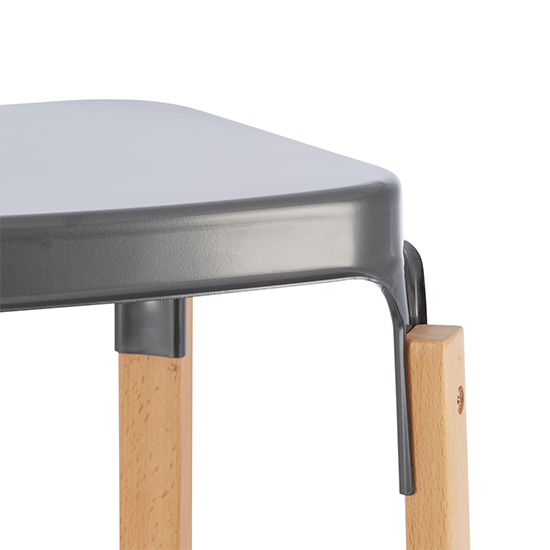 Amityville Gun Metal 76cm Metal Fixed Bar Stools In Pair_3