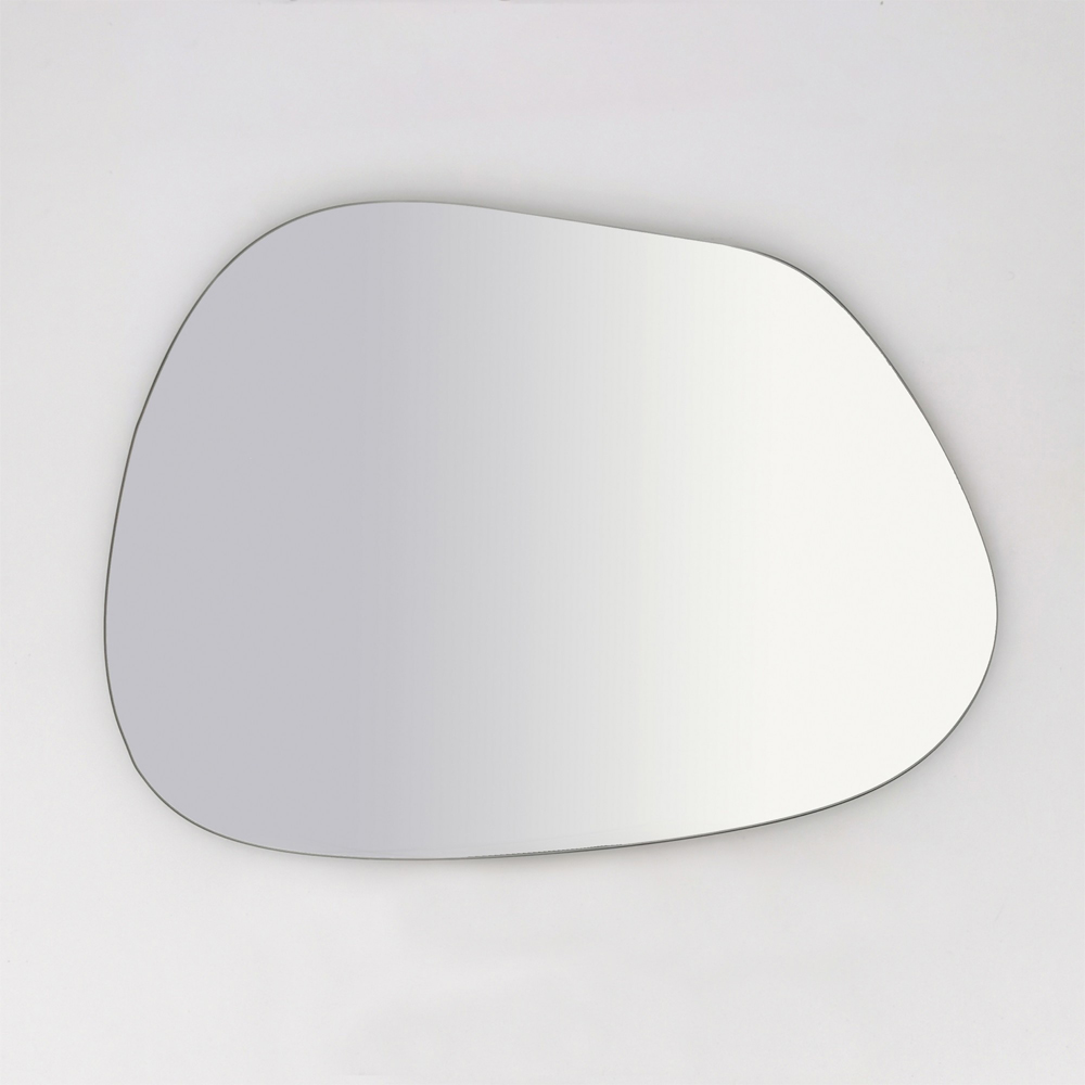 Amorphous Glass Pebble Wall Mirror in Transparent