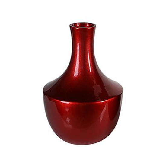 Read more about Amprion ceramic small decorative vase in glazed red