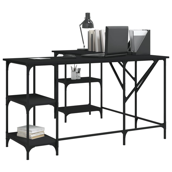 Ampthill Wooden Laptop Desk Corner In Black