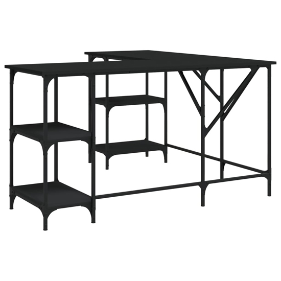 Ampthill Wooden Laptop Desk Corner In Black