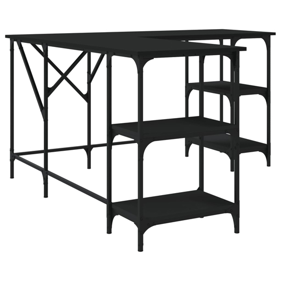 Ampthill Wooden Laptop Desk Corner In Black
