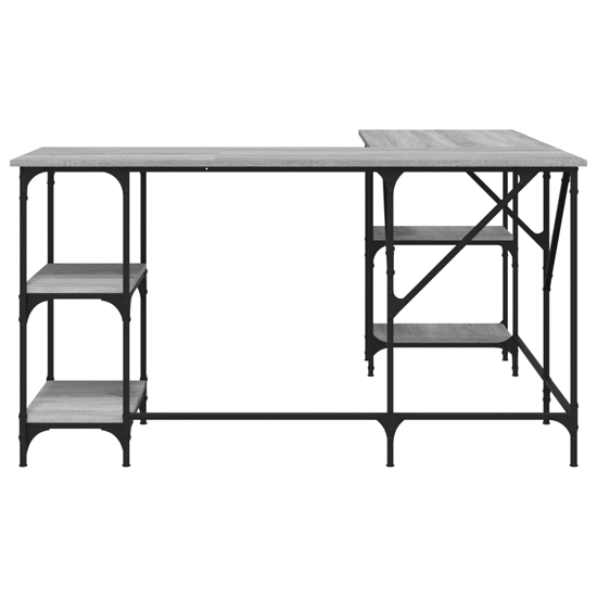 Ampthill Wooden Laptop Desk Corner In Grey Sonoma
