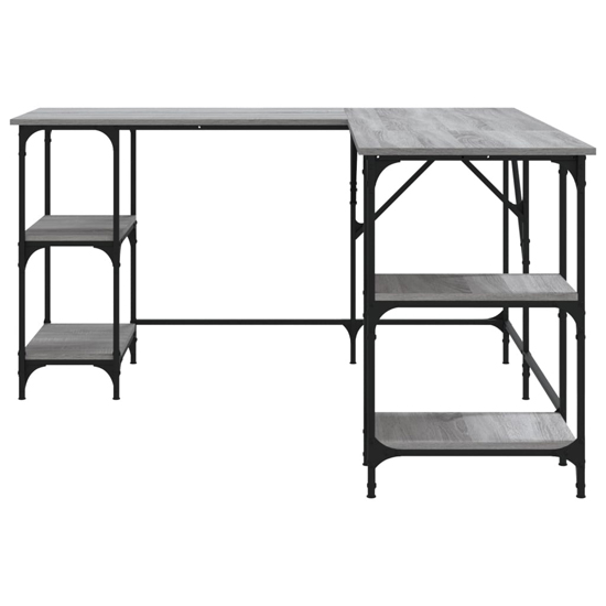 Ampthill Wooden Laptop Desk Corner In Grey Sonoma