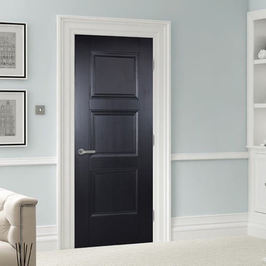 Product photograph of Amsterdam 1981mm X 686mm Fire Proof Internal Door In Black from Furniture in Fashion