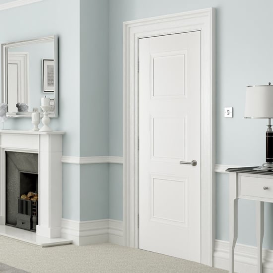 Product photograph of Amsterdam 1981mm X 686mm Fire Proof Internal Door In White from Furniture in Fashion
