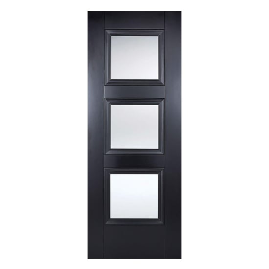 Product photograph of Amsterdam Glazed 1981mm X 686mm Internal Door In Black from Furniture in Fashion