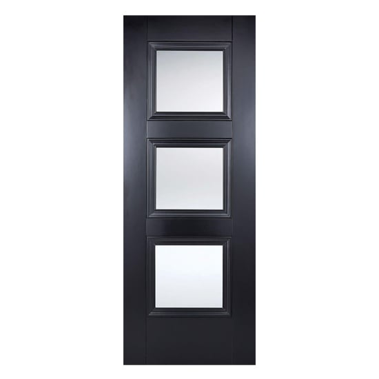 Photo of Amsterdam glazed 1981mm x 686mm internal door in black