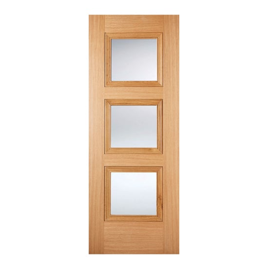 Product photograph of Amsterdam Glazed 1981mm X 762mm Internal Door In Oak from Furniture in Fashion