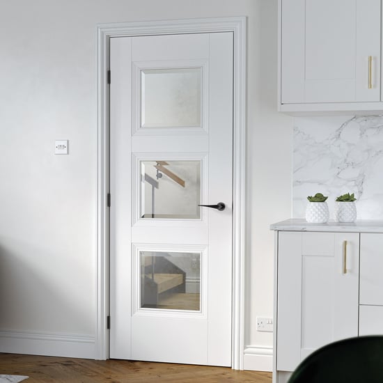 Read more about Amsterdam glazed 1981mm x 762mm internal door in white