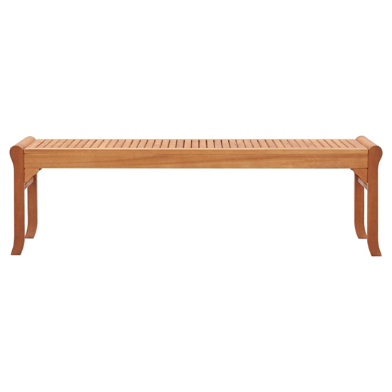 Amvi Wooden 3 Seater Garden Bench In Natural