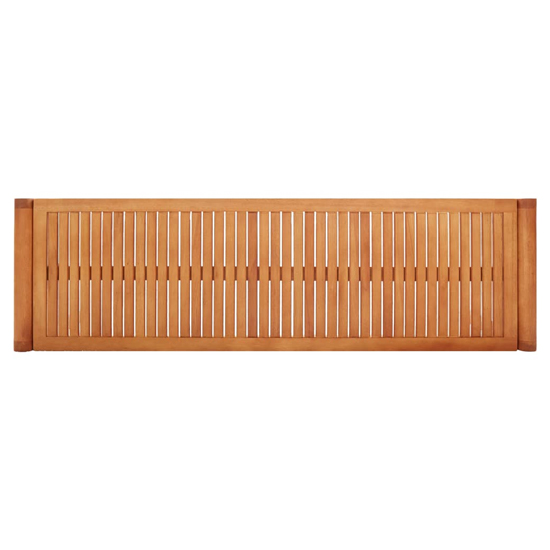 Amvi Wooden 3 Seater Garden Bench In Natural