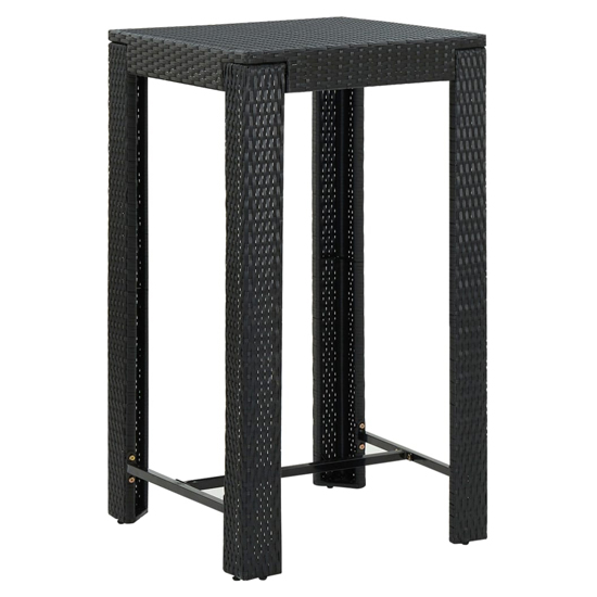Amy Small Poly Rattan Bar Table With 2 Avyanna Chairs In Black_3
