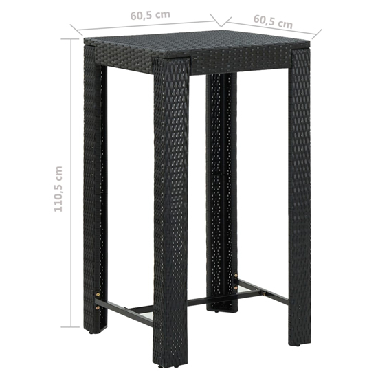 Amy Small Poly Rattan Bar Table With 2 Avyanna Chairs In Black_5