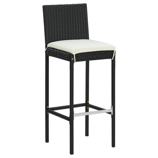 Amy Small Poly Rattan Bar Table With 4 Audriana Chairs In Black_3