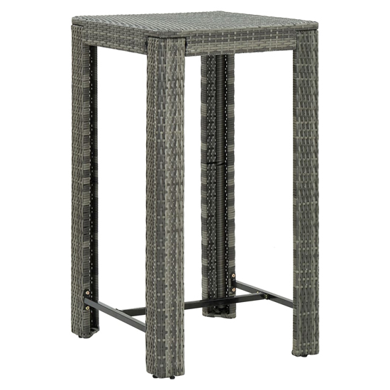 Amy Small Poly Rattan Bar Table With 4 Audriana Chairs In Grey_2