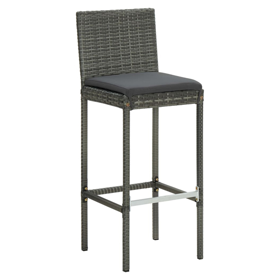 Amy Small Poly Rattan Bar Table With 4 Audriana Chairs In Grey_3