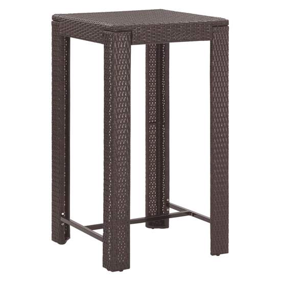Amy Small Poly Rattan Bar Table With 4 Avyanna Chairs In Brown_3