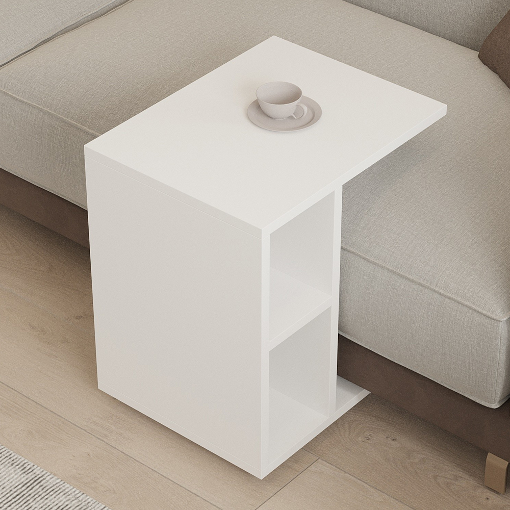 Amy Wooden Side Table in White